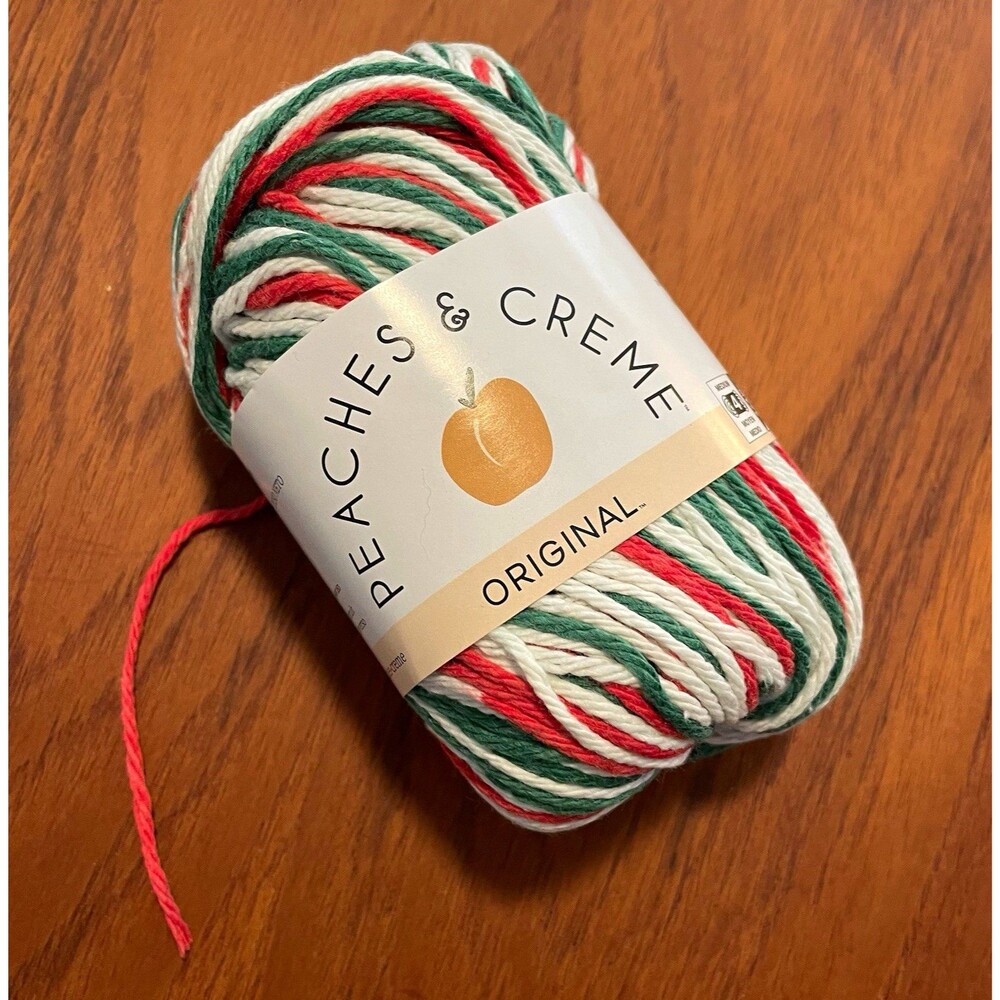 Peaches & Creme Yuletide Original Worsted Cotton Yarn 1 Skein 262012 12532 95yds